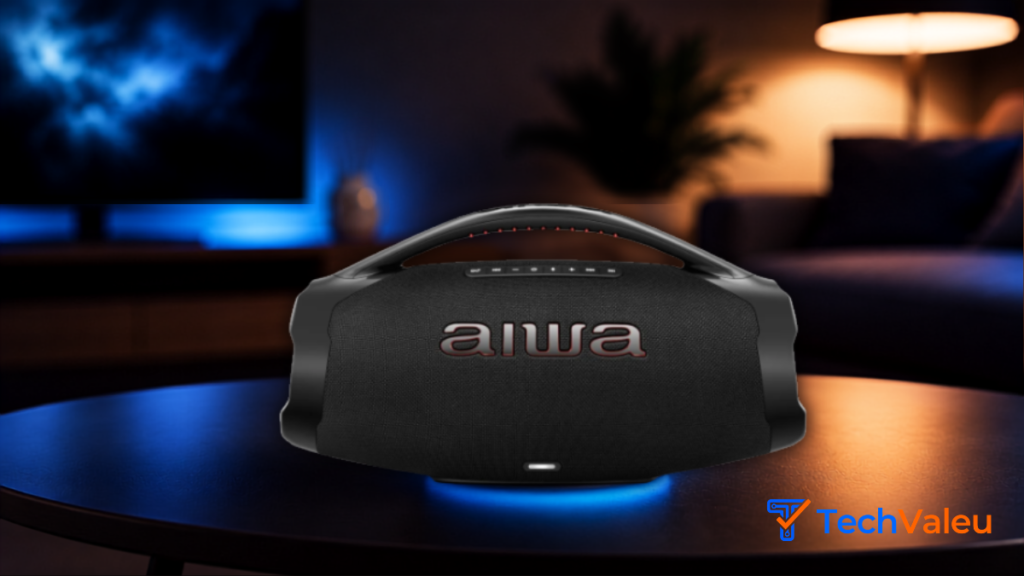 Análise laboratorial profunda da Caixa de Som Aiwa BBS-01-B de 200W. Testamos a resposta de frequência de 3 vias, a eficiência do chip Bluetooth 5.3