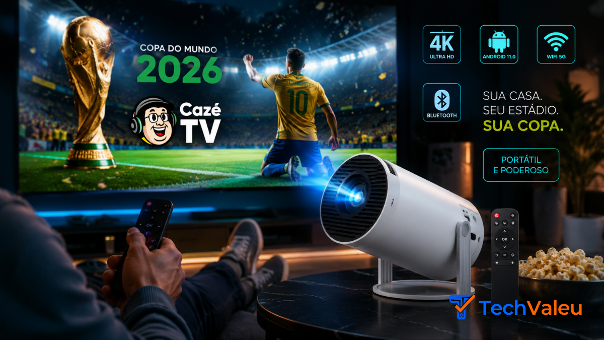 projetor portátil para assistir jogos de futebol na sala escura