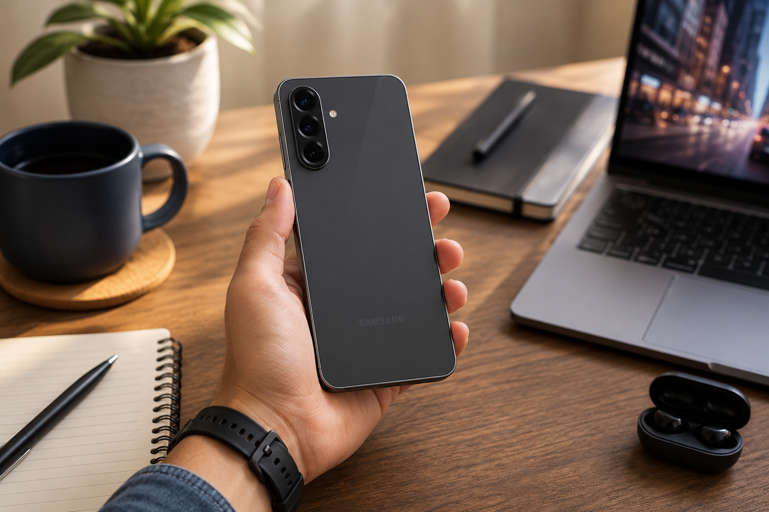 Samsung Galaxy A56 em um ambiente de uso diário